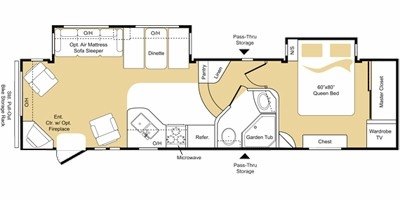 2008 Keystone Laredo 300RLS floorplan