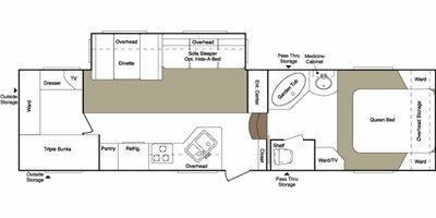 2008 Keystone Laredo 30BH floorplan