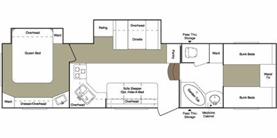 2008 Keystone Laredo 32RS floorplan