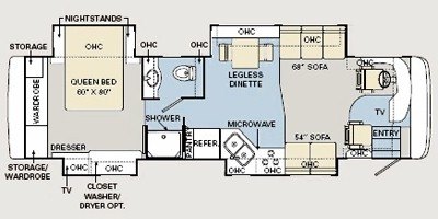 2008 Monaco Camelot™ 36PDQ floorplan