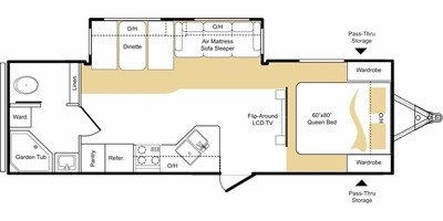 2008 Keystone Laredo 28RBS floorplan