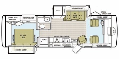 2008 Tiffin Motorhomes Allegro 28 DA floorplan