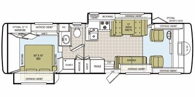 2008 Tiffin Motorhomes Allegro 30 DA floorplan