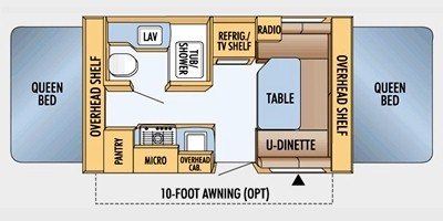 2008 Jayco Jay Feather EX-PORT 17C floorplan