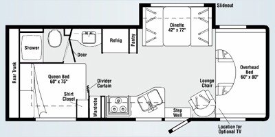 2008 Winnebago Access 26A floorplan