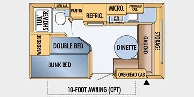 2008 Jayco Jay Feather SPORT 165 floorplan