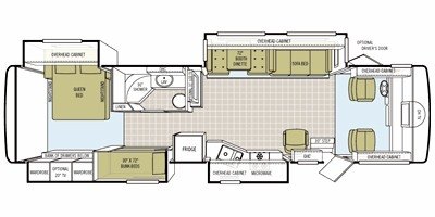 2008 Tiffin Motorhomes Allegro 35 QBA floorplan