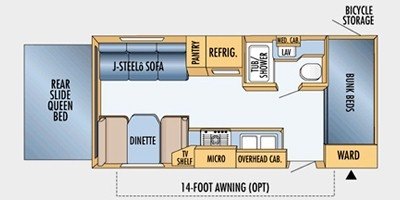 2008 Jayco Jay Feather EXP 213 floorplan