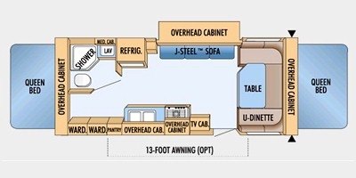 2008 Jayco Jay Feather EXP 23 B floorplan