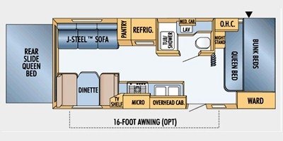 2008 Jayco Jay Feather EXP 254 floorplan