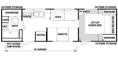 2008 Skyline Malibu 2411 floorplan