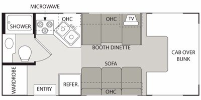 2008 Four Winds Dutchmen Express 21RB floorplan