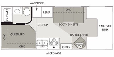 2008 Four Winds Chateau Sport 23A floorplan