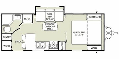 2008 Fleetwood Pegasus 240FQS floorplan