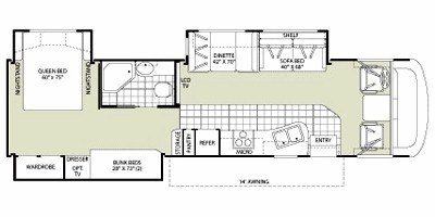 2008 Fleetwood Terra 34B floorplan