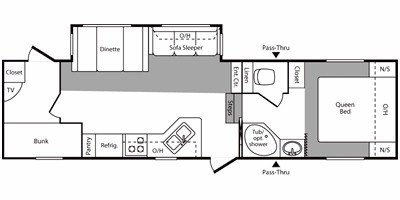 2008 Keystone Hornet 295BH floorplan