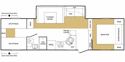 2008 Keystone Copper Canyon 297FWBHS floorplan