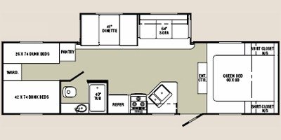 2008 R-Vision Trail-Lite TL32BH floorplan