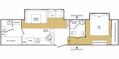 2008 Keystone Copper Canyon 350FWBHS floorplan