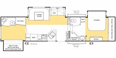 2008 Keystone Copper Canyon 355FWBHS floorplan