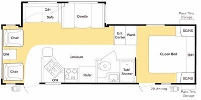 2008 Keystone Sprinter 272RLS floorplan