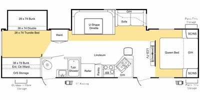 2008 Keystone Sprinter 311BHS floorplan