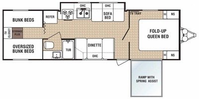 2008 Dutchmen GS Lite 29XRV Crossover floorplan