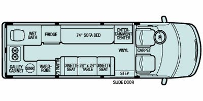 2008 Airstream Interstate 22 Dinette Lounge floorplan