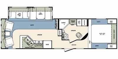 2008 Forest River Wildcat 34RLT East Coast floorplan