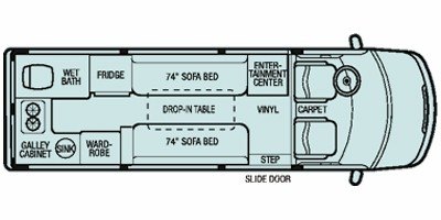 2008 Airstream Interstate 22 Front Sleeper floorplan