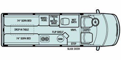 2008 Airstream Interstate 22 Rear Sleeper floorplan