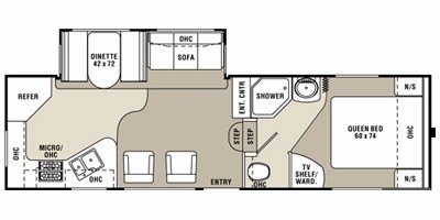 2008 Coachmen Chaparral Lite 270RKS floorplan