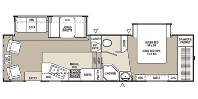 2008 Coachmen Chaparral Mid Profile 277DS floorplan