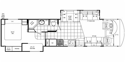 2008 Damon Motor Coach Challenger 376 floorplan