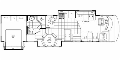 2008 Damon Motor Coach Challenger 377 floorplan