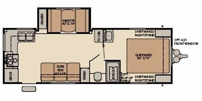 2008 Fleetwood Mallard 23RKS floorplan