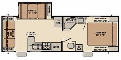 2008 Fleetwood Mallard 25RLS floorplan