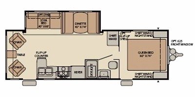 2008 Fleetwood Mallard 26RLS floorplan