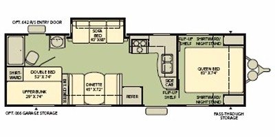 2008 Fleetwood Wilderness® 260BHS floorplan