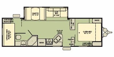 2008 Fleetwood Wilderness® 270DBHS floorplan