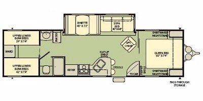 2008 Fleetwood Wilderness® 320DBHS floorplan