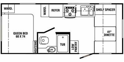 2008 R-Vision Trail-Cruiser TC19QB floorplan