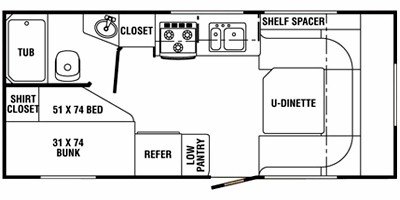 2008 R-Vision Trail-Cruiser TC21RBH floorplan