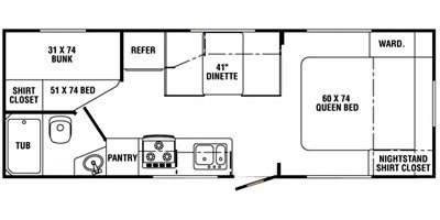 2008 R-Vision Trail-Cruiser TC26QBH floorplan