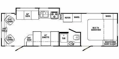 2008 R-Vision Trail-Cruiser TC28RLSS floorplan