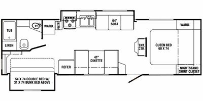 2008 R-Vision Trail-Cruiser TC29BHDS floorplan