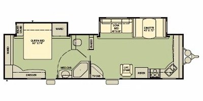 2008 Fleetwood Wilderness® 330FKDS floorplan