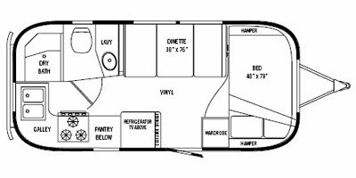 2008 Airstream Safari 20 floorplan