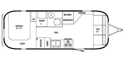 2008 Airstream Safari 25 floorplan