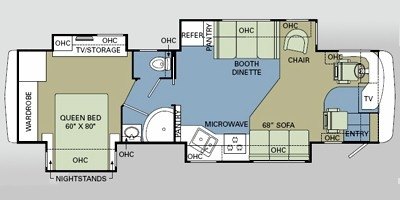 2008 Holiday Rambler Neptune® 37PDQ floorplan